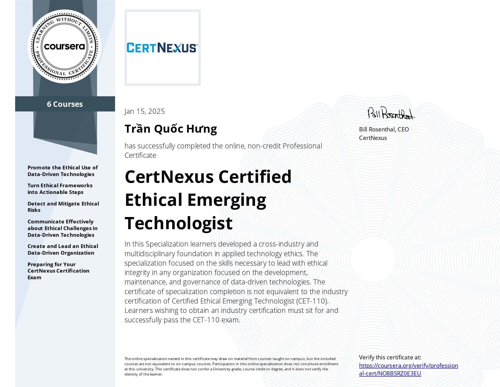 CertNexus Certified Ethical Emerging Technologist